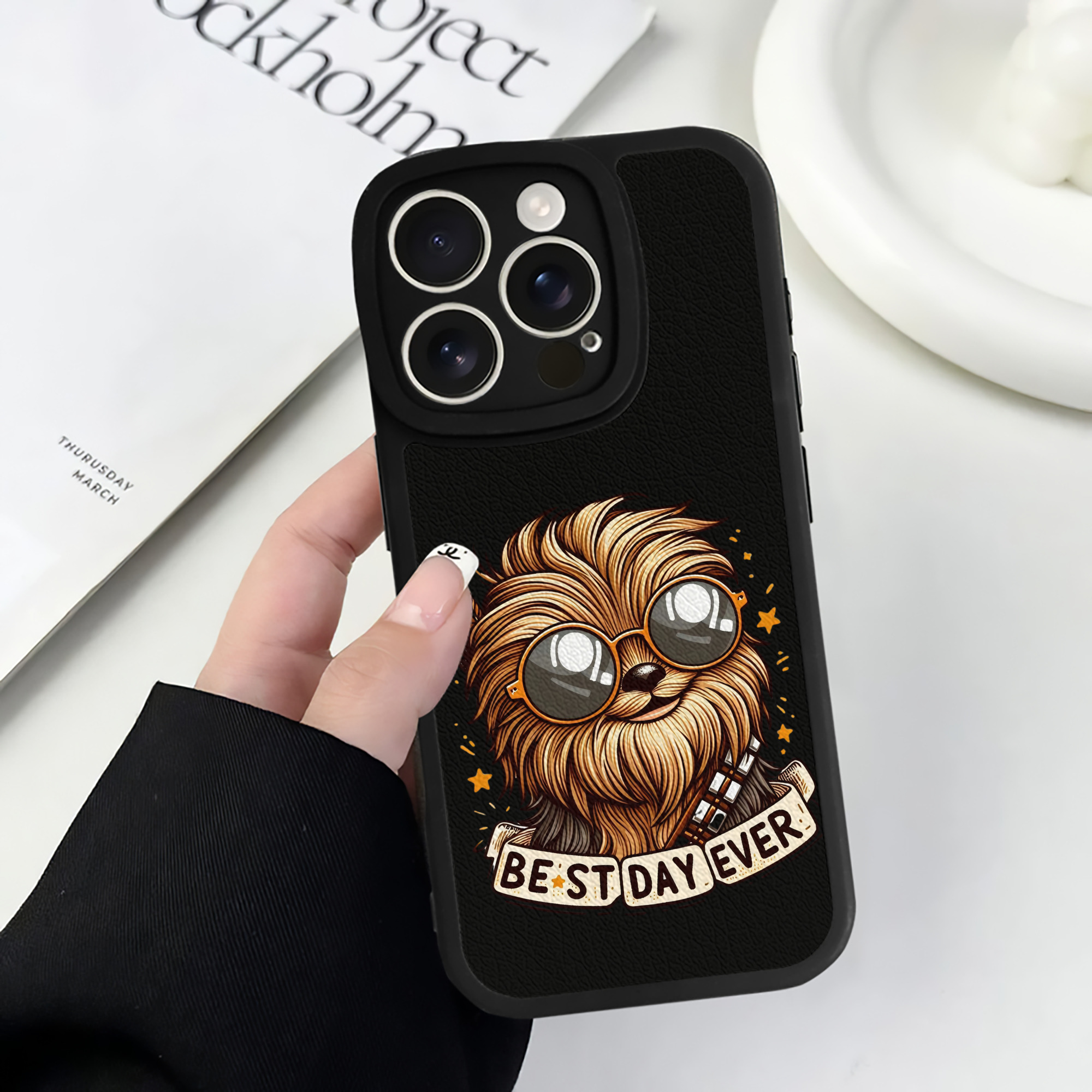 （画像用） スター・ウォーズ Star Wars 【iPhone 16シリーズ対応】シリコンスマホケース（レザー調） 材質：シリコン